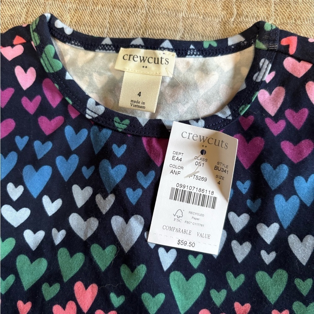 Colorful Heart Pattern Kids Dress - Picture 2 of 2